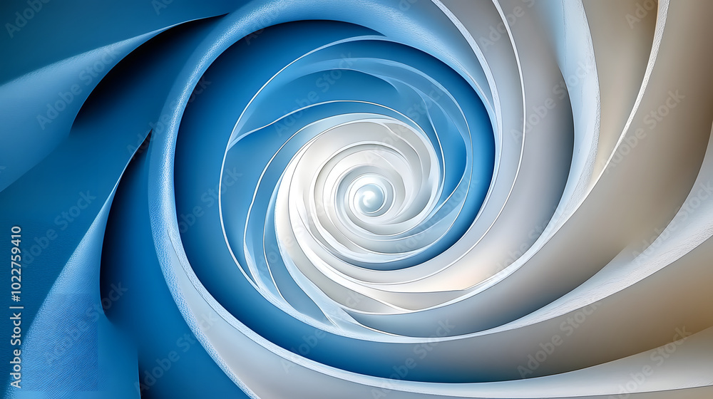 Poster a clearer version would be blue and white background with spiral pattern at the bottom