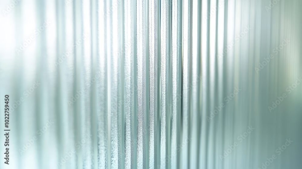 Poster a close-up of ribbed glass texture, emphasizing the lines and grooves that create dynamic light play