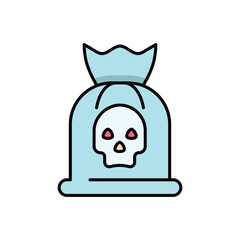 Skull Bag vector icon