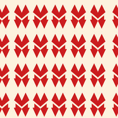 Bold Red and White Minimalist Christmas Wrapping Paper Design with Geometric Arrow Shapes