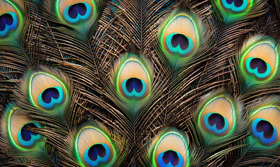 Fototapeta premium Feather background, peacock theme