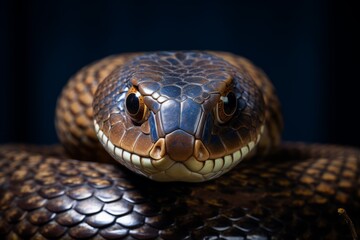 Fototapeta premium Serpentine Elegance: A Closer Look at Nature’s Scales, generative ai