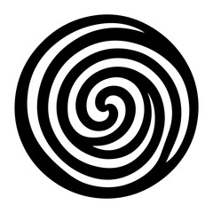 Black abstract swirl or spiral element  icon 