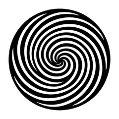 Black abstract swirl or spiral element  icon 