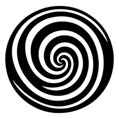 Black abstract swirl or spiral element  icon 