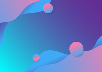 A flowing smooth wave pattern is on the blue and purple background. Internet networks and communication signal technology, as well as fiber optic lines. Science and music backdrop.