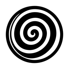 Black abstract swirl or spiral element  icon 