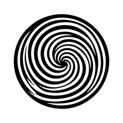 Black abstract swirl or spiral element  icon 