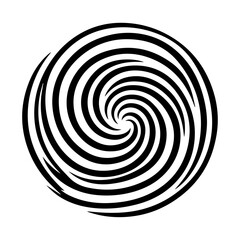 Black abstract swirl or spiral element  icon 