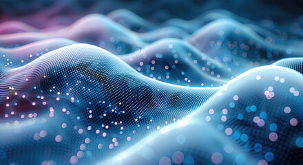 Clear technology picture, dynamic smooth curves, dot matrix technology, blue and pin.