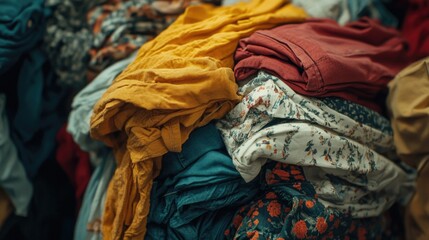 Vintage Clothing Pile for Sale