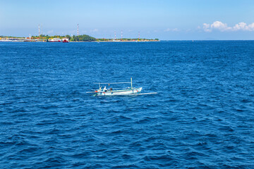 Traditional fishing boat, Island Java, Bali, Indonesia, Southeast Asia.