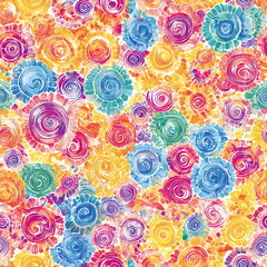 Vibrant Bullseye Tie-Dye Pattern