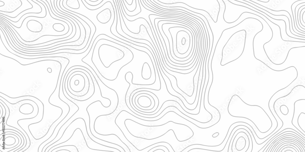 Poster vector lines pattern seamless sea map topography design. white wave paper curved reliefs contour map