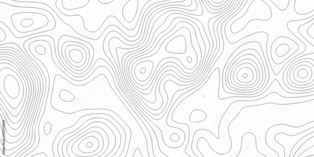 Poster vector lines pattern seamless sea map topography design. white wave paper curved reliefs contour map