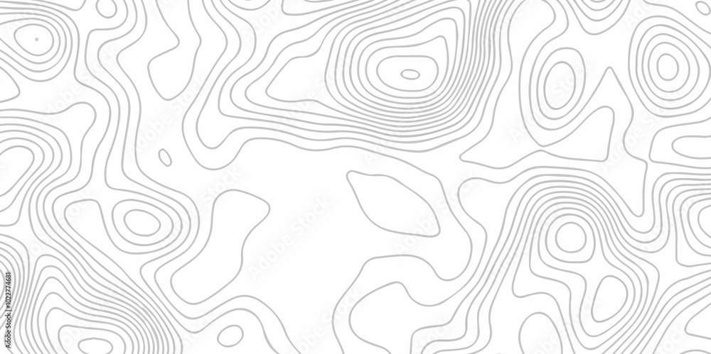Poster vector lines pattern seamless sea map topography design. white wave paper curved reliefs contour map