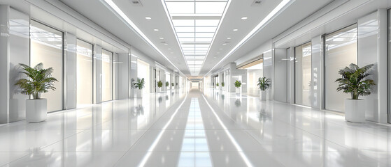 Blank White Shopping Mall Mockup