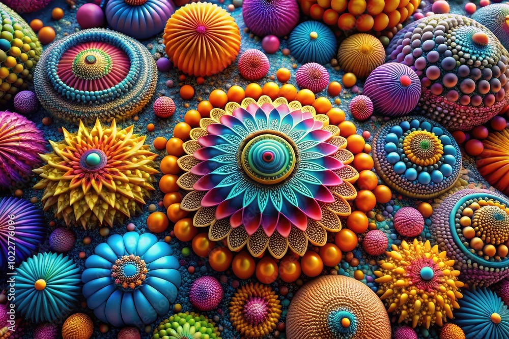 Aufkleber stunning 3d renderings of abstract shapes and patterns for creative and artistic projects