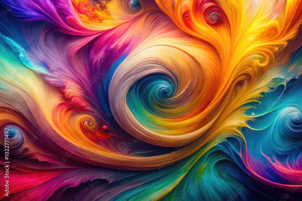 Poster stunning abstract colourful background with vibrant swirls and textures for creative projects