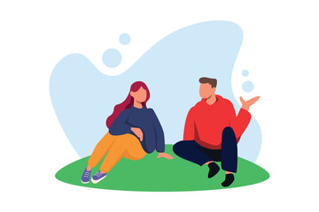 Weekend Activity Flat Design Illustration