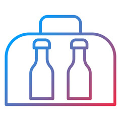 Bottle Bag icon style