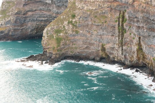 Deep Cliffs at Akaroa Head Scenic Reserve Coast - Stunning Coastal Landscape