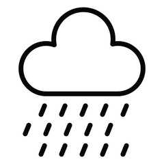 Rainy Icon Outline Style. Editable Stroke Icon.