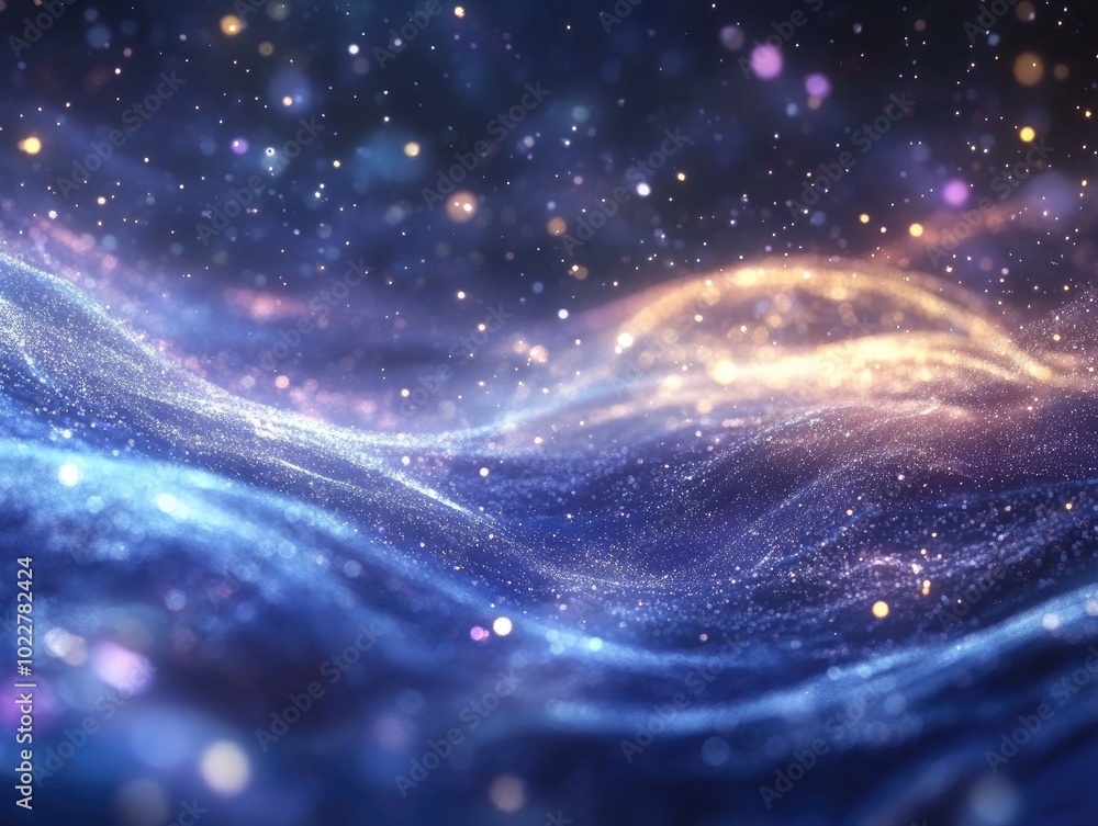 Aufkleber Abstract streams of light creating a cool fantasy inspired galaxy backdrop