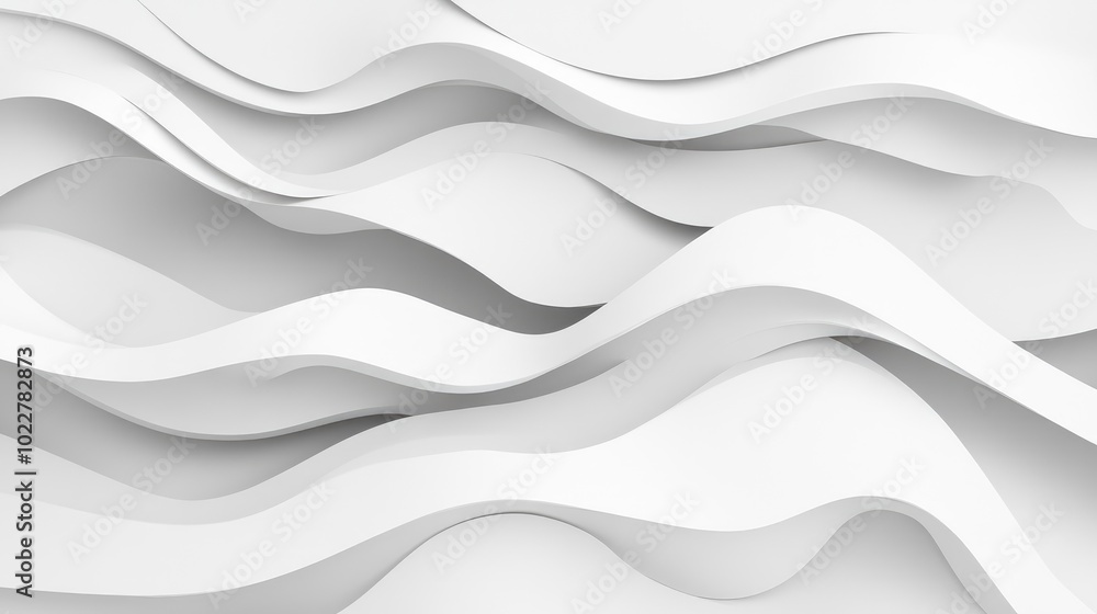 Poster abstract white exotic wave background in 3d 4k wallpaper art futuristic architectural background cre