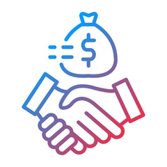 Handshake icon style