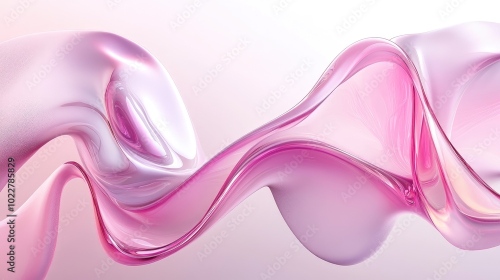 Poster 3D rendering of a minimalistic classic abstract wallpaper on a white background