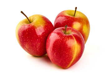 Red empire apples, isolated on white background.