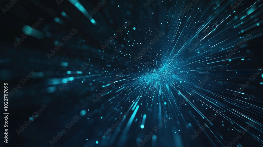 Poster abstract dark blue futuristic background with technology and speed abstract dark teal and black blue