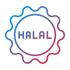 Halal Sign icon style