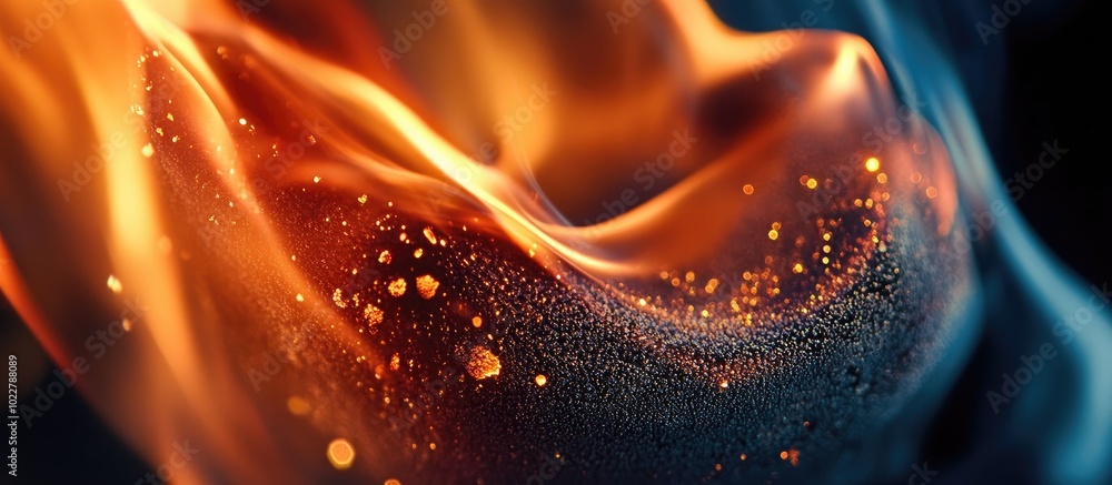 Poster closeup macro match fire design