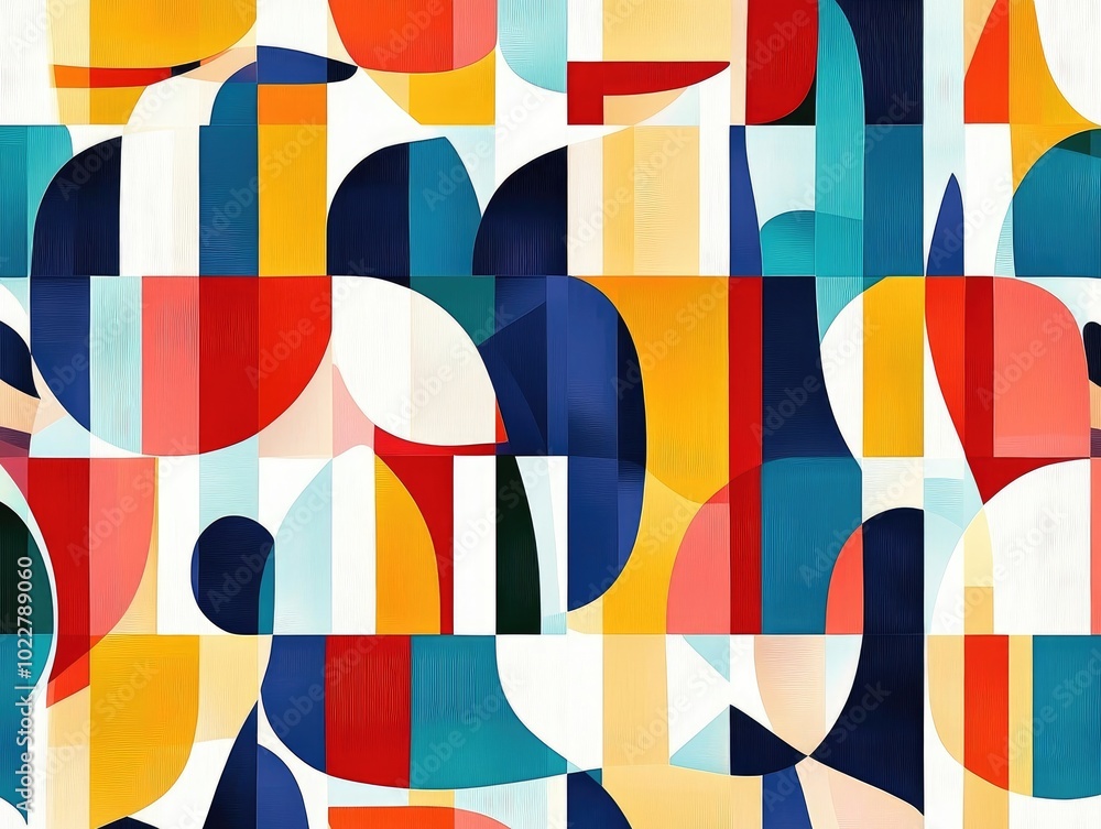 Poster Abstract geometric pattern design suitable for textiles and contemporary backgrounds