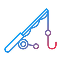 Fishing Pole icon style