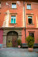 Ljubljana city on the banks of Ljubljanica river