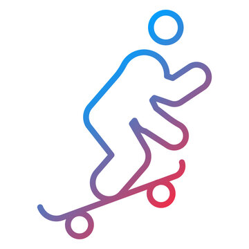 Longboarding icon style