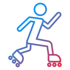 Rollerblading Jump icon style