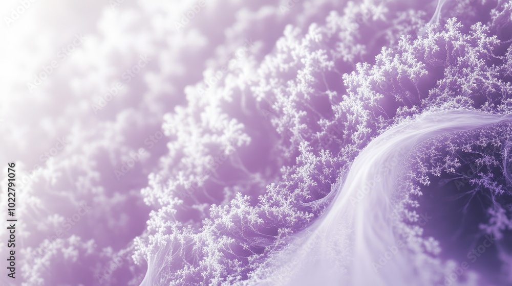 Aufkleber Abstract white and purple blurred fractal background Fantasy inspired fractal texture Digital artwork created through 3D rendering techniques