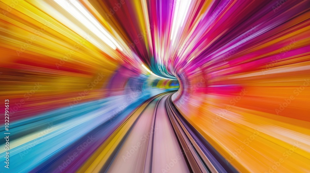 Poster colorful lines with abstract motion blur