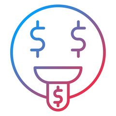 Money-Mouth Face icon style