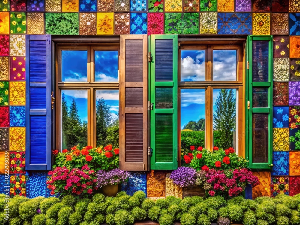 Aufkleber stunning high definition windows wallpaper with vibrant colors and abstract patterns for desktop use