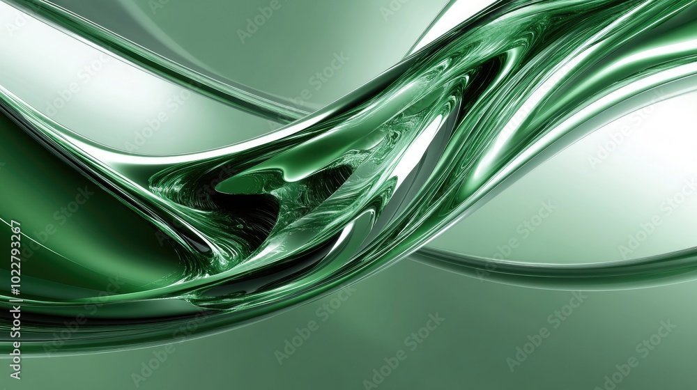 Poster abstract modern background featuring a unique green wave design