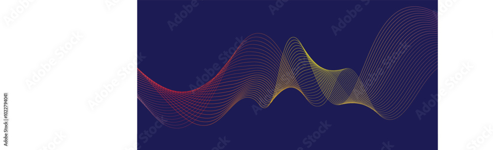 Poster abstract futuristic modern background with wave lines pattern. vector illustration