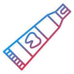 Toothpaste icon style