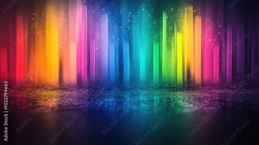 Fototapete colorful rainbow against a dark backdrop abstract web background featuring banners and panels unique