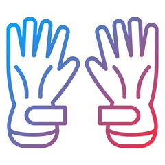 Ski Gloves icon style