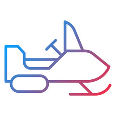 Fototapeta premium Snowmobile icon style
